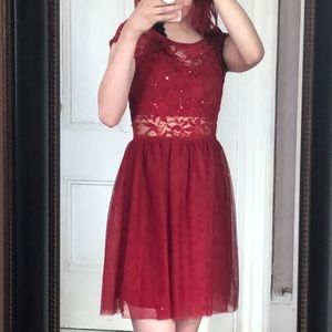 charlotte russe lace sequin dress